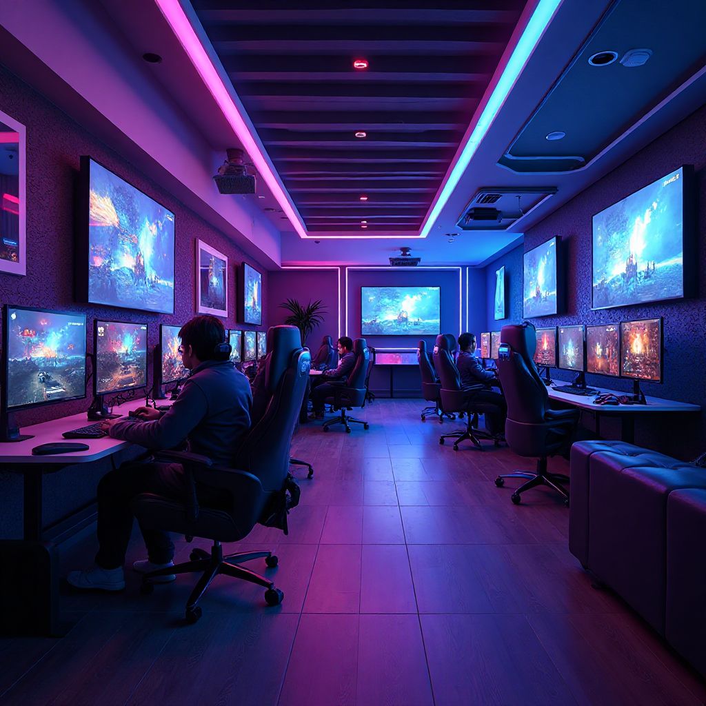 Arcade District Gaming Club Interior